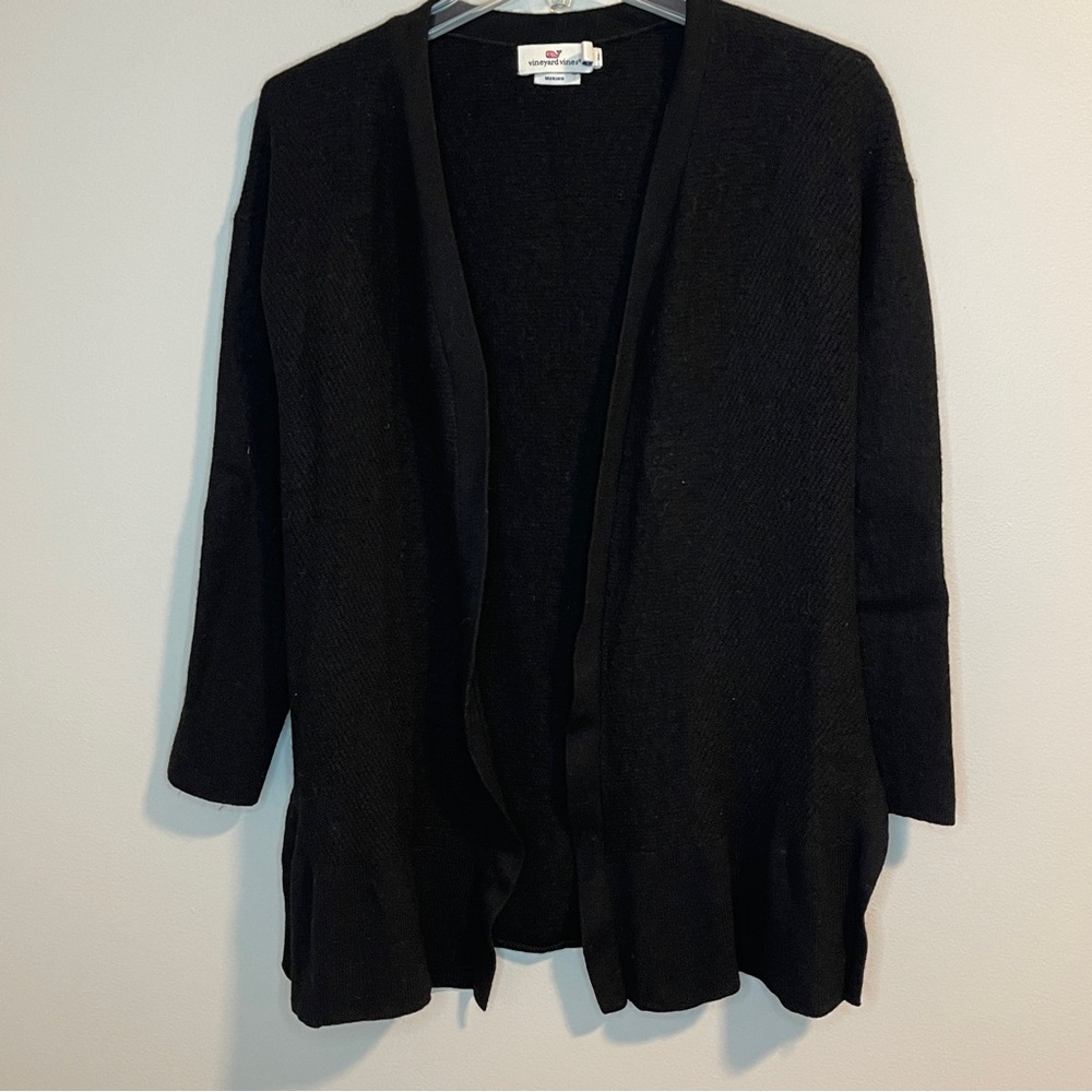 Vineyard Vines Black Cardigan Sweater Size S